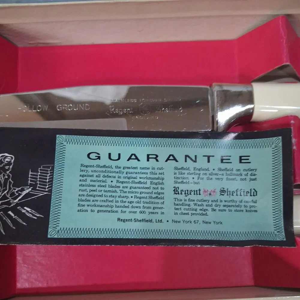 Regent Sheffield Cutlery/Carving Set Forever Sharp England Stainless Steel MCM
